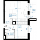 Nowe mieszkanie 2G-462 | 44,36 m2 | 2 Pokoje | 1 Piętro