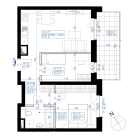Nowy apartament 4E-683 | 53,99 m2 | 3 Pokoje | 3 Piętro