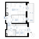 Nowe mieszkanie 4E-708 | 53,99 m2 | 3 Pokoje | 4 Piętro