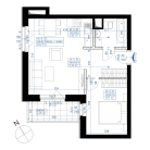 Nowe mieszkanie 4E-734 | 43,22 m2 | 2 Pokoje | 5 Piętro