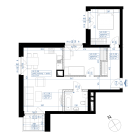 New flat 4E-656 | m260.18 | 3 Rooms | 2 Floor