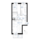 Nowy apartament 4F-735 | 59,89 m2 | 3 Pokoje | 5 Piętro