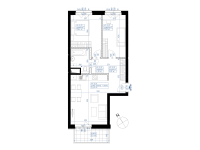 Nowy apartament 4F-735 | 59,89 m2 | 3 Pokoje | 5 Piętro