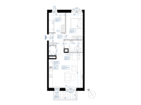 Nowe mieszkanie 4G-718 | 64,20 m2 | 3 Pokoje | 4 Piętro
