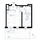 Nowy apartament 4G-621 | 50,91 m2 | 2 Pokoje | 0 Piętro