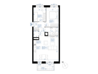 Nowe mieszkanie 4G-738 | 61,61 m2 | 3 Pokoje | 5 Piętro