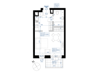Nowy apartament 4G-739 | 31,00 m2 | 1 Pokoje | 5 Piętro