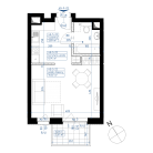 Nowe mieszkanie 4G-740 | 32,13 m2 | 1 Pokoje | 5 Piętro