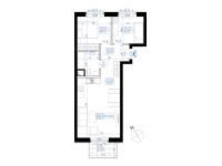 New apartment 4G-741 | m254.38 | 3 Rooms | 5 Floor