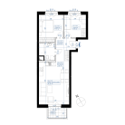Nowe mieszkanie 4G-646 | 57,23 m2 | 3 Pokoje | 1 Piętro