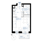Nowy apartament 4G-669 | 31,00 m2 | 1 Pokoje | 2 Piętro