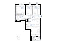 Nowe mieszkanie 4H-700 | 71,92 m2 | 4 Pokoje | 3 Piętro