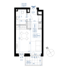 Nowe mieszkanie 4H-724 | 27,96 m2 | 1 Pokoje | 4 Piętro