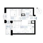 Nowy apartament 4I-729 | 36,44 m2 | 2 Pokoje | 4 Piętro