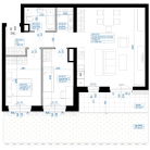 Nowy apartament 2H-453 | 69,93 m2 | 3 Pokoje | 0 Piętro