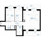 Nowe mieszkanie 2H-546 | 71,39 m2 | 3 Pokoje | 5 Piętro