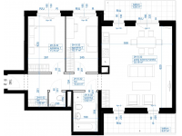Nowe mieszkanie 2H-546 | 71,39 m2 | 3 Pokoje | 5 Piętro